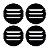 Tesla Model 3 Wheel Cap Kit, White Stripes, Matte Black Lug Cap Covers, 2017-2023