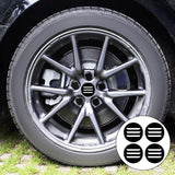 Tesla Model 3 Wheel Cap Kit, White Stripes, Matte Black Lug Cap Covers, 2017-2023
