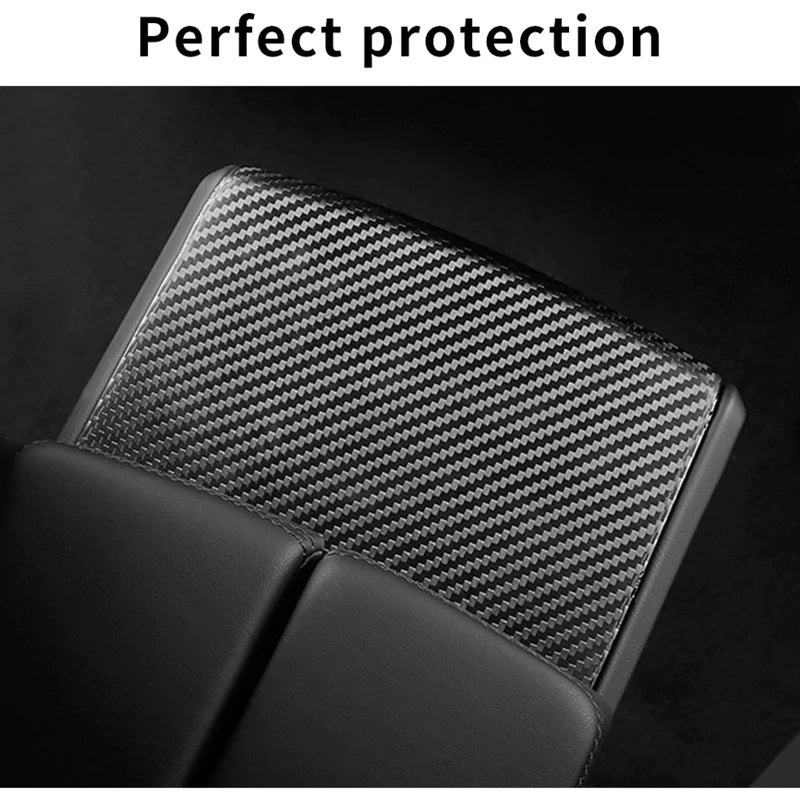 Tesla Model X Rear Armrest Box Plate Armrest Panel Trim Cover Decal, 2015-2021