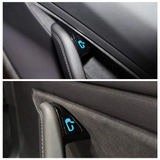 Tesla Model 3, Y, Interior Door Open Exit Stickers Decal Set, Reflective, Many Colors