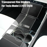 Tesla Model 3, Y Center Console Clear Vinyl Wrap, 2017-2020