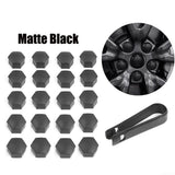Tesla Model 3, Y, Wheel Lug Nut Cover Cap Set, Matte Black
