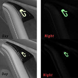 Tesla Model 3, Y, Interior Door Open Exit Stickers Decal Set, Reflective, Many Colors