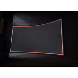Tesla Model 3 Cup Holder & Center Console Mat Liner Set, 7-Piece, Black / Red, 2017-2020