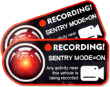 Tesla Model S,3,X,Y, Cybertruck Sentry Mode Recorder Decal Stickers