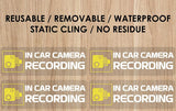 Tesla Model S, 3, X, Y In Car Camera Recording Cling Sticker, Re-Usable, 4-Piece Set, White