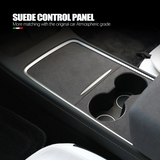 Tesla Model 3, Y Center Console Wrap, Alcantara Dark Gray Suede, 2021-2023