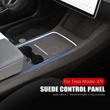 Tesla Model 3, Y Center Console Wrap, Alcantara Dark Gray Suede, 2021-2023