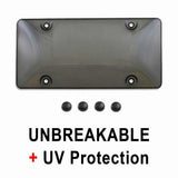 Tesla Model 3 Smoke Gray Tinted Bubble Shield License Plate Cover