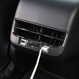Tesla Model 3, Y Rear Air Vent Outlet USB Charging Protection Cover