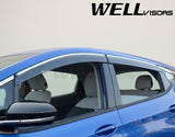 Chevy Bolt EV Side Window Deflectors W/ Chrome Trim, 2017-2023