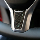 Tesla Model S, X Lower Steering Wheel Decal, Black Carbon Fiber, ABS