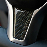 Tesla Model S, X Lower Steering Wheel Decal, Black Carbon Fiber, ABS