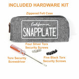 Tesla Model X SNAPPLATE Front License Plate Mount, Removable, 2021-2024